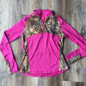 Pink and Camo Quarter Zip